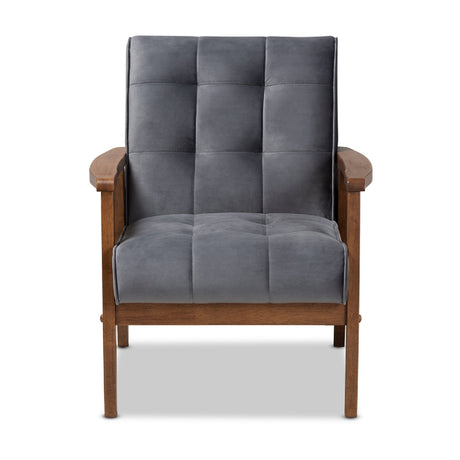 Modern European furniture - Tufted Velvet Accent Chair - www.oroa.com
