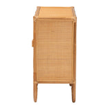 Modern European furniture - Geometrical Rattan 2 Door Cabinet - www.oroa.com