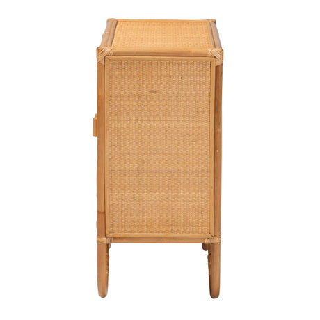 Modern European furniture - Geometrical Rattan 2 Door Cabinet - www.oroa.com