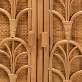 Modern European furniture - Geometrical Rattan 2 Door Cabinet - www.oroa.com