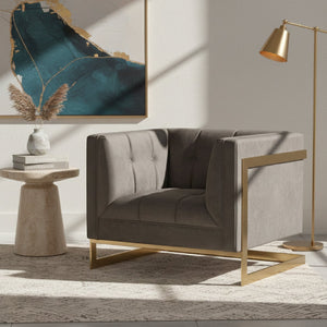   Modern European furniture - Button Tufted Velvet Accent Chair - www.oroa.com | Oroa.com