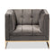 Modern European furniture - Button Tufted Velvet Accent Chair - www.oroa.com