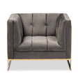 Modern European furniture - Button Tufted Velvet Accent Chair - www.oroa.com