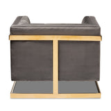 Modern European furniture - Button Tufted Velvet Accent Chair - www.oroa.com