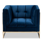 Modern European furniture - Button Tufted Velvet Accent Chair - www.oroa.com