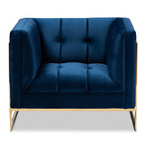 Modern European furniture - Button Tufted Velvet Accent Chair - www.oroa.com
