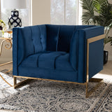 Modern European furniture - Button Tufted Velvet Accent Chair - www.oroa.com