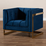 Modern European furniture - Button Tufted Velvet Accent Chair - www.oroa.com