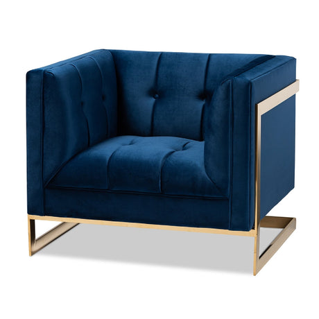 Modern European furniture - Button Tufted Velvet Accent Chair - www.oroa.com