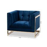 Modern European furniture - Button Tufted Velvet Accent Chair - www.oroa.com