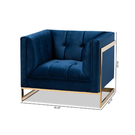 Modern European furniture - Button Tufted Velvet Accent Chair - www.oroa.com