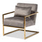 Modern European furniture - Velvet Cantilevered Lounge Chair - www.oroa.com