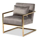Modern European furniture - Velvet Cantilevered Lounge Chair - www.oroa.com