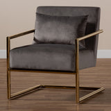 Modern European furniture - Velvet Cantilevered Lounge Chair - www.oroa.com