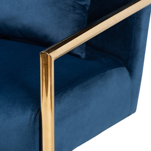 Velvet Cantilevered Lounge Chair | Bali Loom Mira | Oroa.com