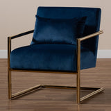 Modern European furniture - Velvet Cantilevered Lounge Chair - www.oroa.com