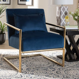 Modern European furniture - Velvet Cantilevered Lounge Chair - www.oroa.com