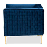 Modern European furniture - Woven Velvet Accent Chair - www.oroa.com