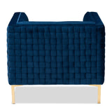 Modern European furniture - Woven Velvet Accent Chair - www.oroa.com