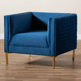 Modern European furniture - Woven Velvet Accent Chair - www.oroa.com