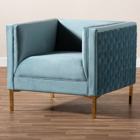 Modern European furniture - Woven Velvet Accent Chair - www.oroa.com