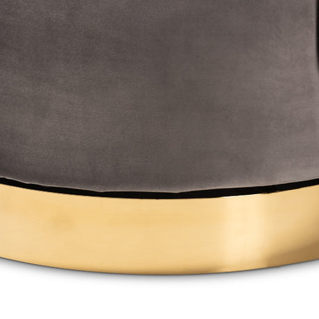 Modern European furniture - Velvet Curved Swivel Chair - www.oroa.com