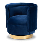Modern European furniture - Velvet Curved Swivel Chair - www.oroa.com