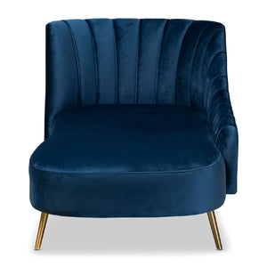   Modern European furniture - Blue Velvet Chaise - www.oroa.com | Oroa.com