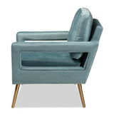 Modern European furniture - Velvet Open Armed Accent Chair - www.oroa.com