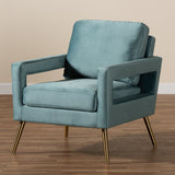 Modern European furniture - Velvet Open Armed Accent Chair - www.oroa.com