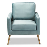 Modern European furniture - Velvet Open Armed Accent Chair - www.oroa.com