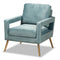 Modern European furniture - Velvet Open Armed Accent Chair - www.oroa.com
