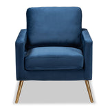 Modern European furniture - Velvet Open Armed Accent Chair - www.oroa.com