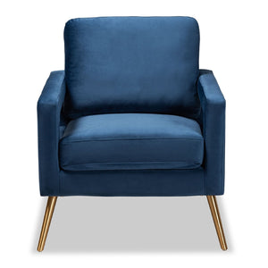 Velvet Open Armed Accent Chair | Bali Loom Leland | Oroa.com