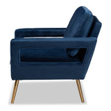 Modern European furniture - Velvet Open Armed Accent Chair - www.oroa.com