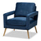 Modern European furniture - Velvet Open Armed Accent Chair - www.oroa.com