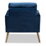Modern European furniture - Velvet Open Armed Accent Chair - www.oroa.com