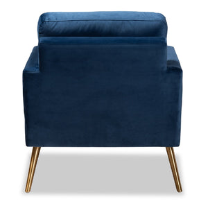 Velvet Open Armed Accent Chair | Bali Loom Leland | Oroa.com