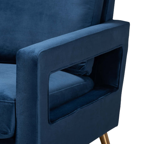 Modern European furniture - Velvet Open Armed Accent Chair - www.oroa.com