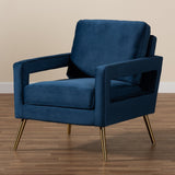 Modern European furniture - Velvet Open Armed Accent Chair - www.oroa.com