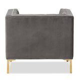 Modern European furniture - Button Tufted Velvet Lounge Chair - www.oroa.com