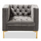 Modern European furniture - Button Tufted Velvet Lounge Chair - www.oroa.com