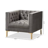 Modern European furniture - Button Tufted Velvet Lounge Chair - www.oroa.com
