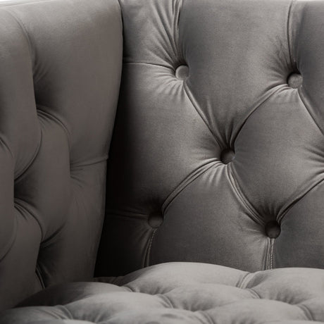 Modern European furniture - Button Tufted Velvet Lounge Chair - www.oroa.com