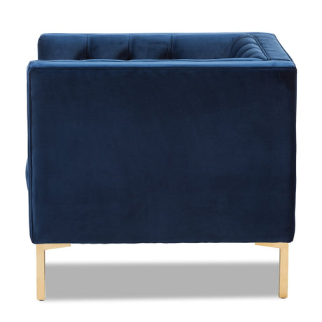 Modern European furniture - Button Tufted Velvet Lounge Chair - www.oroa.com