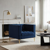 Modern European furniture - Button Tufted Velvet Lounge Chair - www.oroa.com