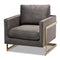 Modern European furniture - Gold Framed Velvet Accent Chair - www.oroa.com