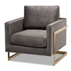 Modern European furniture - Gold Framed Velvet Accent Chair - www.oroa.com