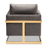 Modern European furniture - Gold Framed Velvet Accent Chair - www.oroa.com