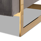 Modern European furniture - Gold Framed Velvet Accent Chair - www.oroa.com
